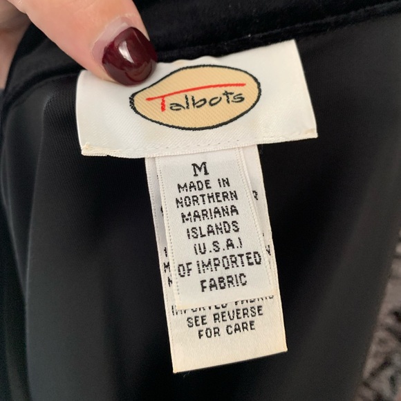 🦇 Vintage Talbots Velvet Vampire Button-Up 🦇 - Picture 6 of 8